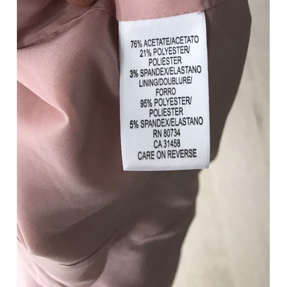 BCBG maxazria Pencil skirt pink blush 2 over knee Career dressy Lined Slit - Picture 9 of 9